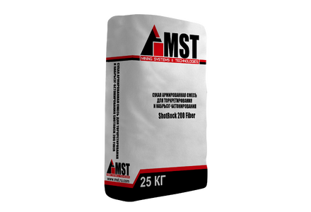 ShotRock 200 Fiber cухая армированная смесь для торкретирования и набрызг-бетонирования
