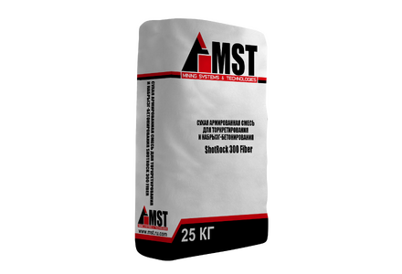 ShotRock 300 Fiber cухая армированная смесь для торкретирования и набрызг-бетонирования